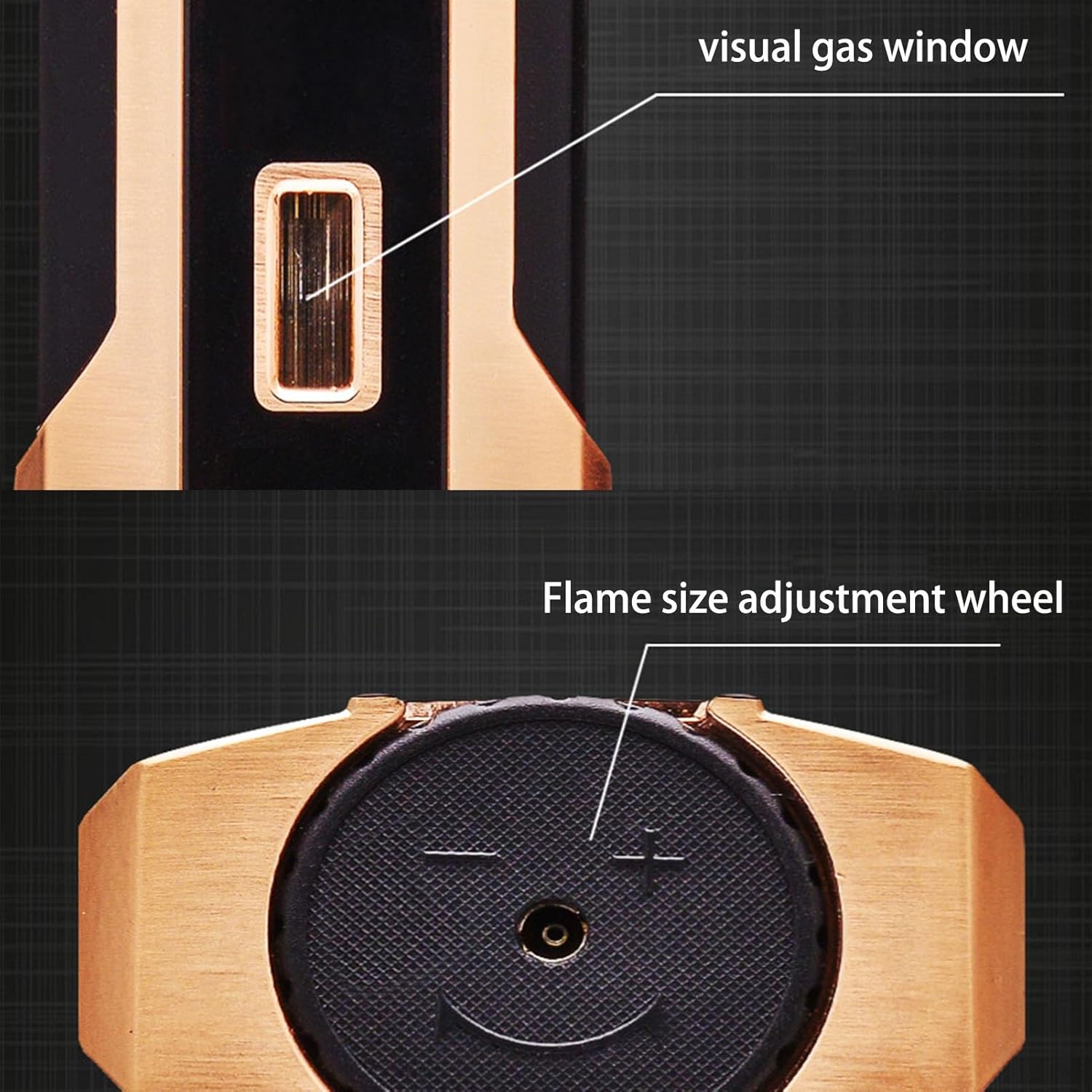 ジェットフレームトーチシガーライター 4 ジェットフレームライター防風インフレータブルライター - 炎調整バルブ - 屋外バーベキュ