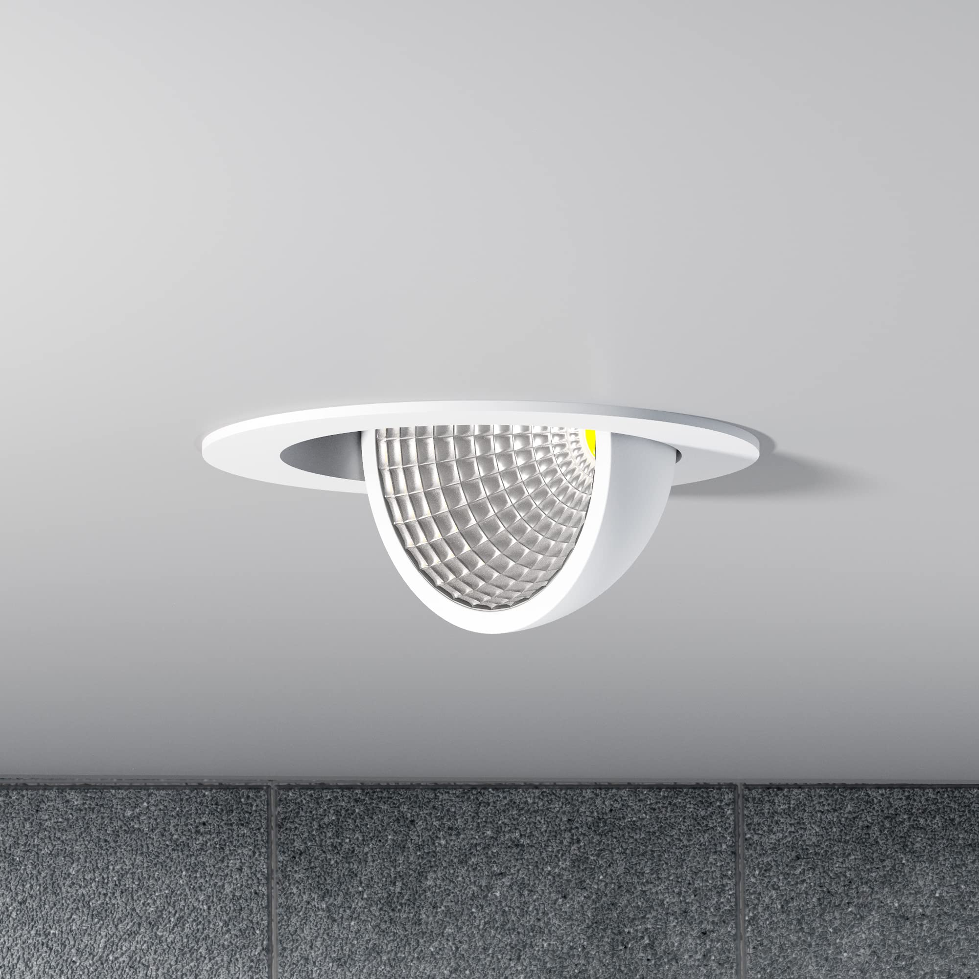 linovum ATOA - Set di 4 faretti da incasso rotondi bianchi orientabili a 360° IP65 LED 6W 3 colori CCT dimmerabili - faretto LED da incasso bagno 230V