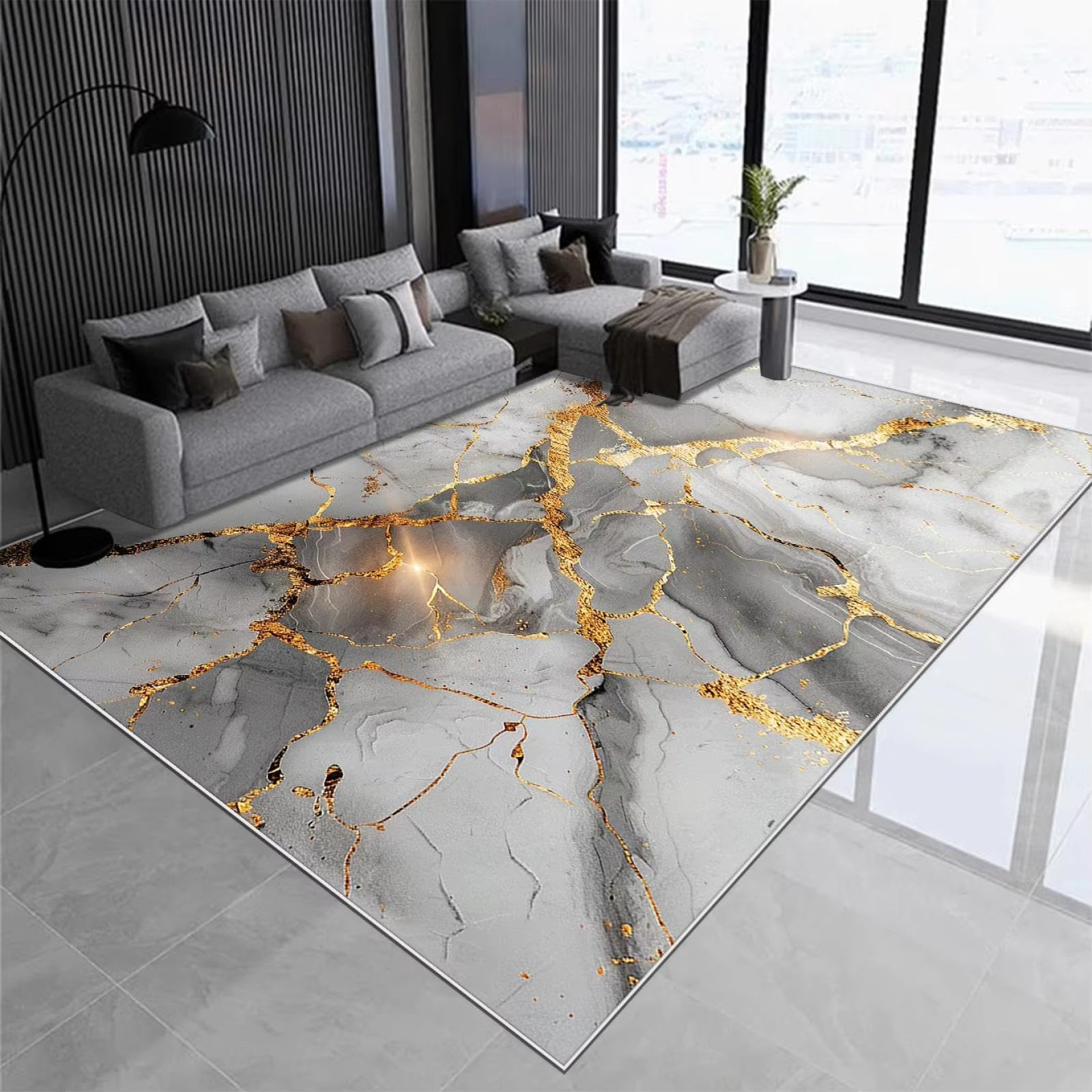 Alfombra de sala de estar para proteger suelos fríos y decorar la zona de la mesa de centro
