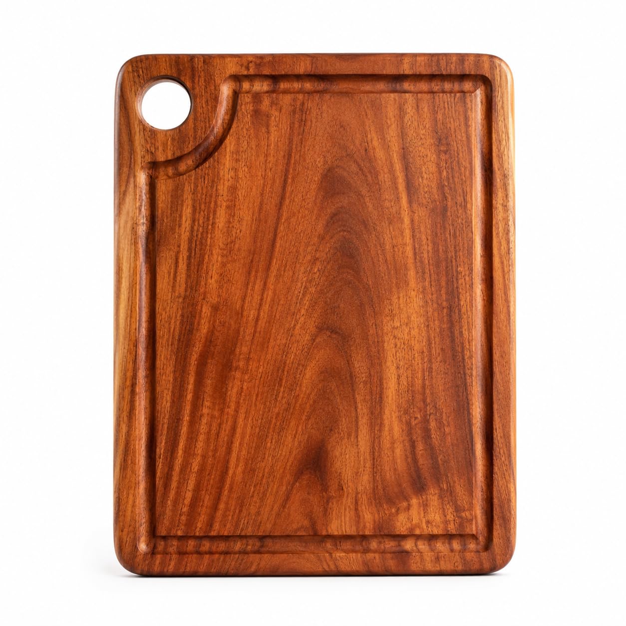 Pure Neem Wood Chopping Board | Natural Anti-Bacterial Wooden Cutting Board for Kitchen | Knife Friendly, Durable & Eco-Friendly Board for Vegetables (Juice Groove Solid Chopping Board)-image-14