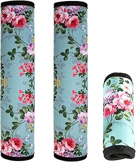 2-Pack Car Safety Seat Belt Strap Shoulder Pad for Car Seat Belt, Backpack, Shoulder Bag, Laptop Computer Bag & 1 Pack Han...