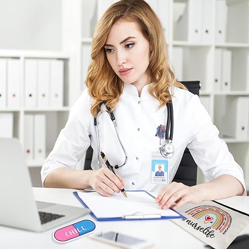 Miniatura 7 de Bolígrafos de enfermera, 12 bolígrafos divertidos para el trabajo, bolígrafos de tinta negra, regalo para compañeros de trabajo, médicos,