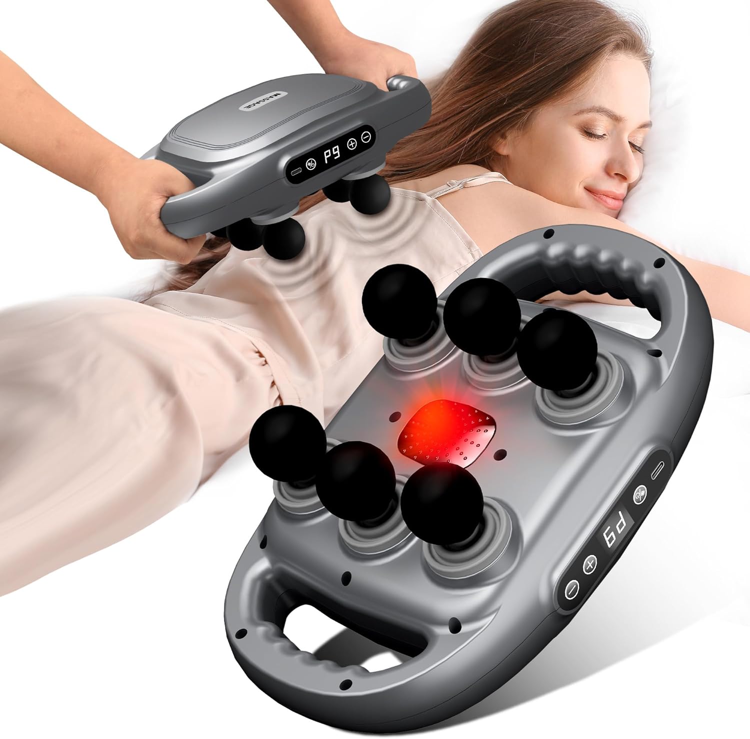 6 Head Massage Gun Deep Tissue Back Massage for Athletes for Legs, Arms, Waist, Back – Full Body Muscle Pain Relief, Percussion Massager with 9 Levels 9 Modes, Gifts for Fathers Day, Mom, Women 6 Head Massage Gun Deep Tissue Back Massage for Athletes for Legs, Arms, Waist, Back – Full Body Muscle Pain Relief, Percussion Massager with 9 Levels 9 Modes, Gifts for Fathers Day, Mom, Women