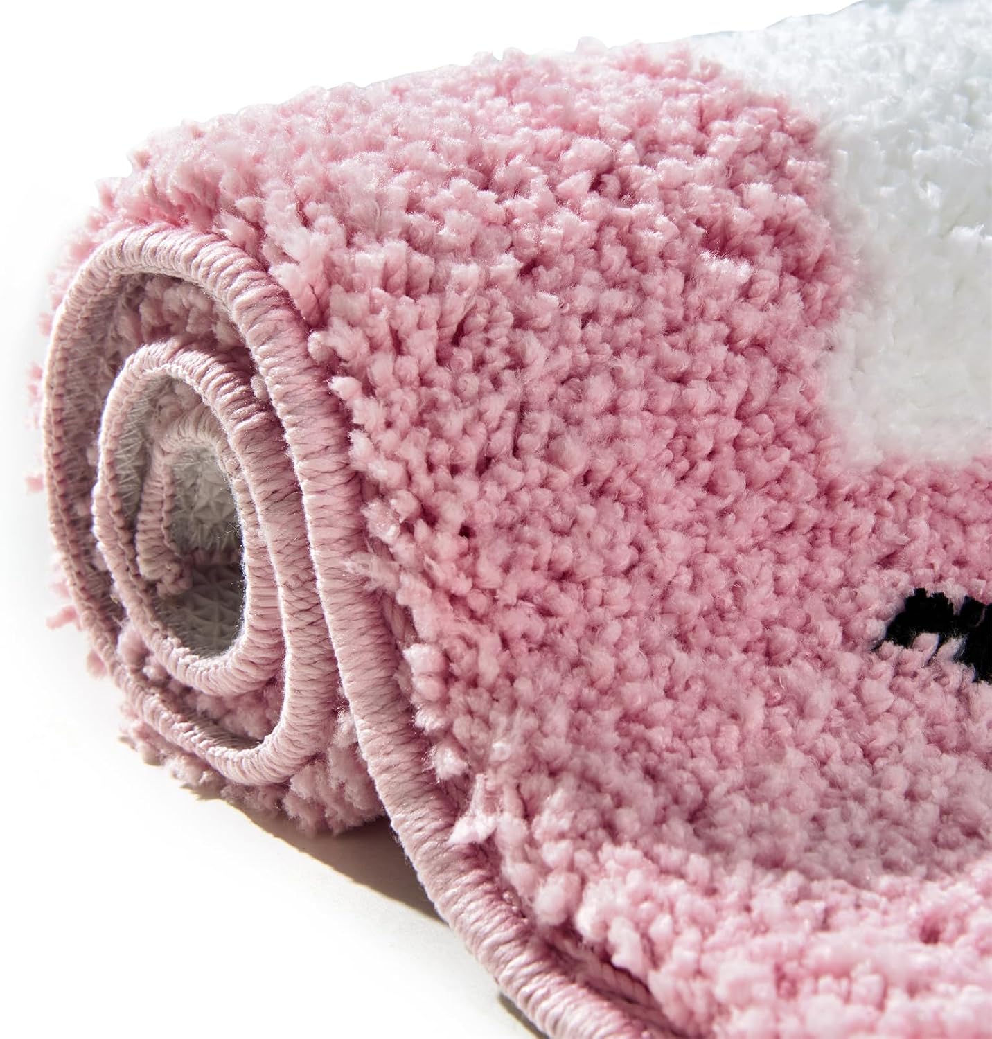 RoomTalks Spooky Halloween Bath Mat for Bathroom Non Slip Washable, 16’’W x 24’’L Gothic Spirit Ghost Bath Rug Microfiber Absorbent Fun Cute Pink Aesthetic Girls Halloween Bathroom Mat Decorations