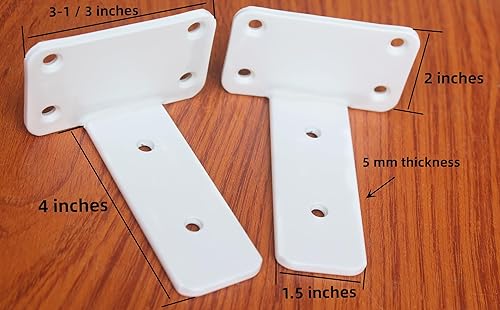 Vista 143 de Paquete de 16 soportes de estante en L ocultos negros de 6 pulgadas (1/5 pulgadas de grosor) soportes flotantes de hierro para estantes industriales