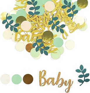 100 unidades de confeti para fiestas de bebé, confeti, decoración para fiestas de bebé, color verde, para fiestas de bebés, para fiestas de bebé, servilletas, confetis, fiestas, bebés, accesorios de