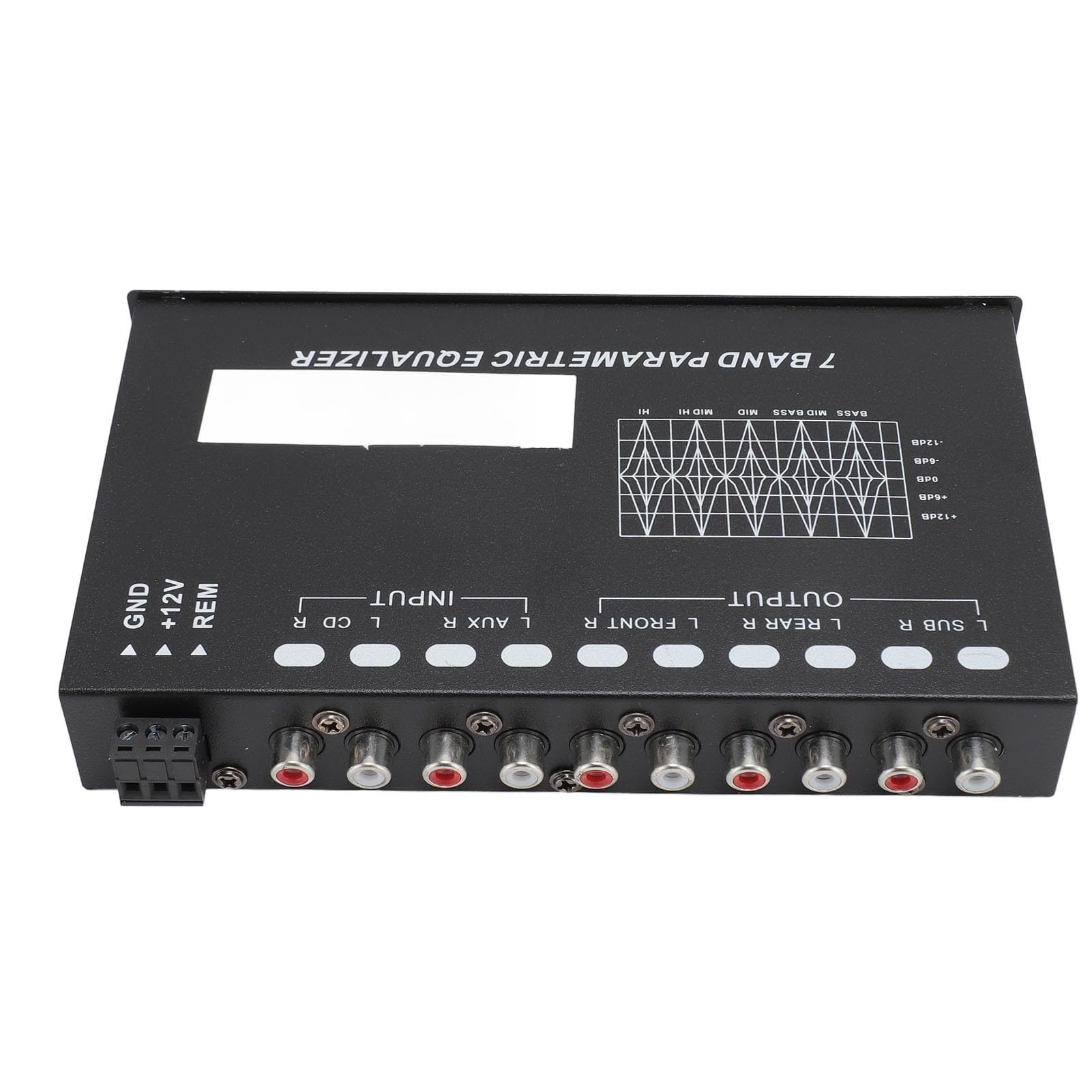 7-Band-Car-Audio-Grafik-Equalizer, Car-Equalizer, Variable Verstärkungseinstellung, CD-AUX-Eingang, Auswahl des Eingangs-EQ für Stereosystem-Equalizer, Car-Audio