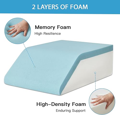 Miniatura 4 de Almohada de pierna con elevación de circulación sanguínea, cuña de pierna para elevación para hinchazón, almohada de elevación de piernas para