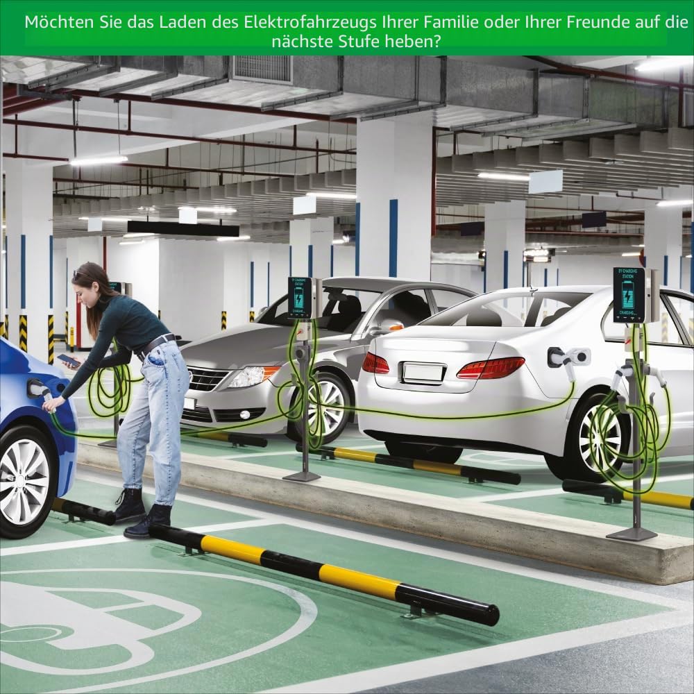 Barkan 145cm Außen-Universal EV-Ladeständer, 5 Jahre Garantie, wetterfeste Zinkbeschichtung, für Level 1 & 2 Ladestationen, bis zu 50Kg, Tesla, Bodenmontage, Ladepedestal, E Auto/Elektroauto
