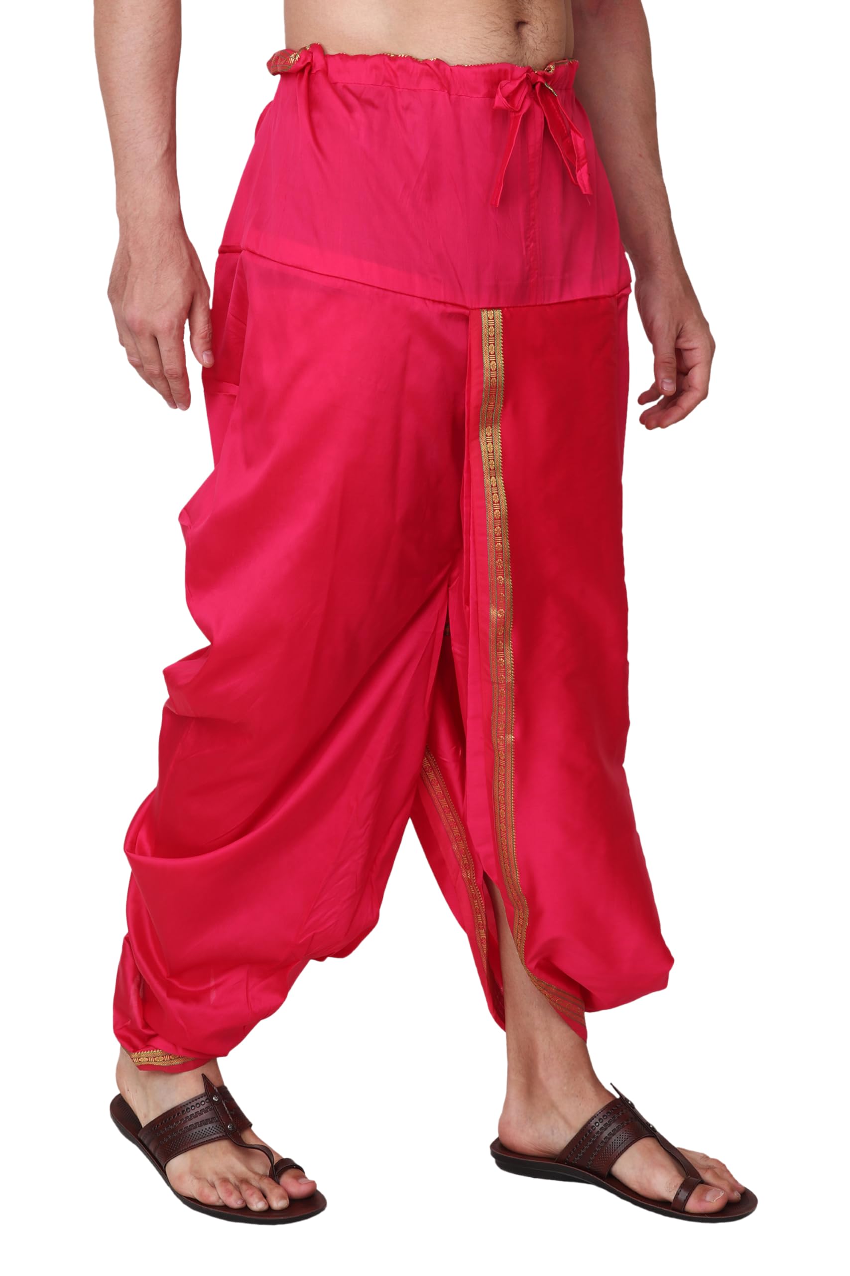 Rameshwaram FabricsReadymade Silk Dhoti for Men, Ready to Wear Dhoti Pant Only, Colourfull Dhotis, Suitable with Kurta