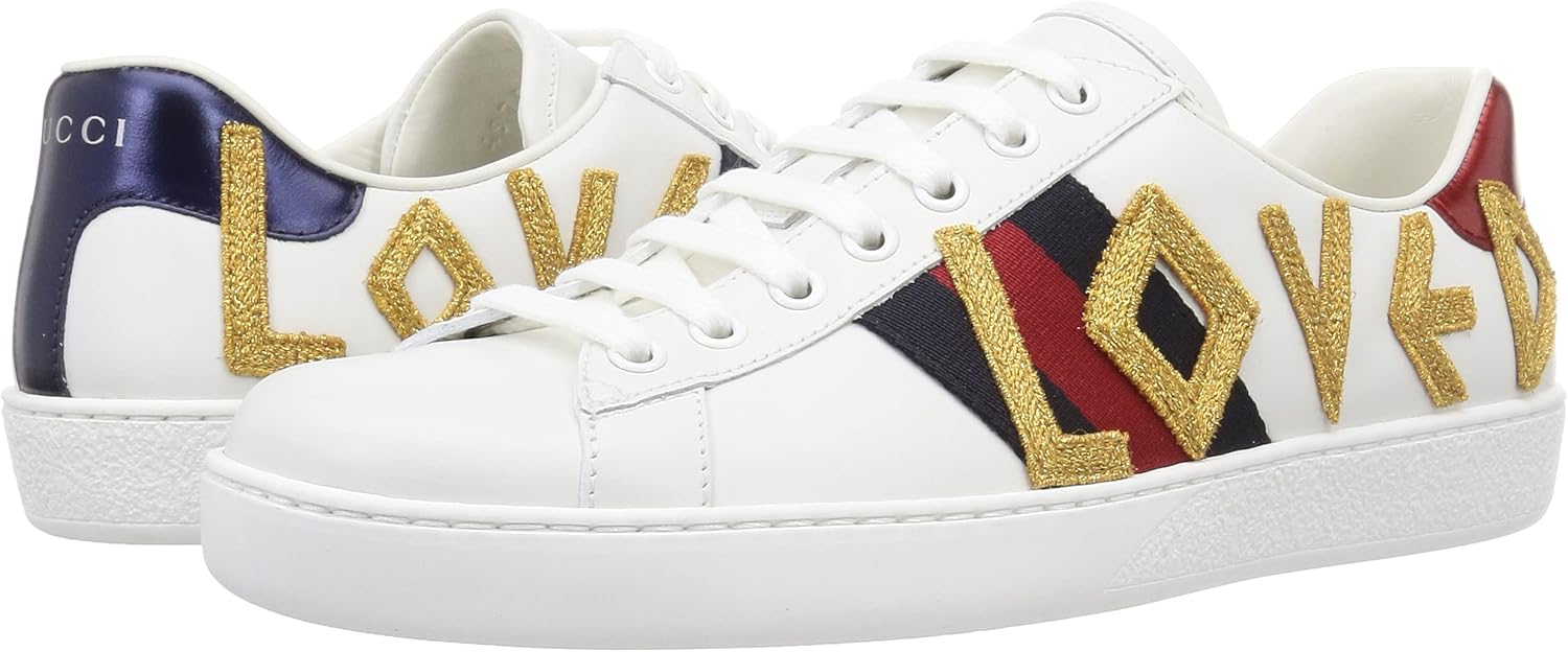 Amazon | [グッチ] スニーカー 497090-DOPE0 メンズ ホワイト/グリーン