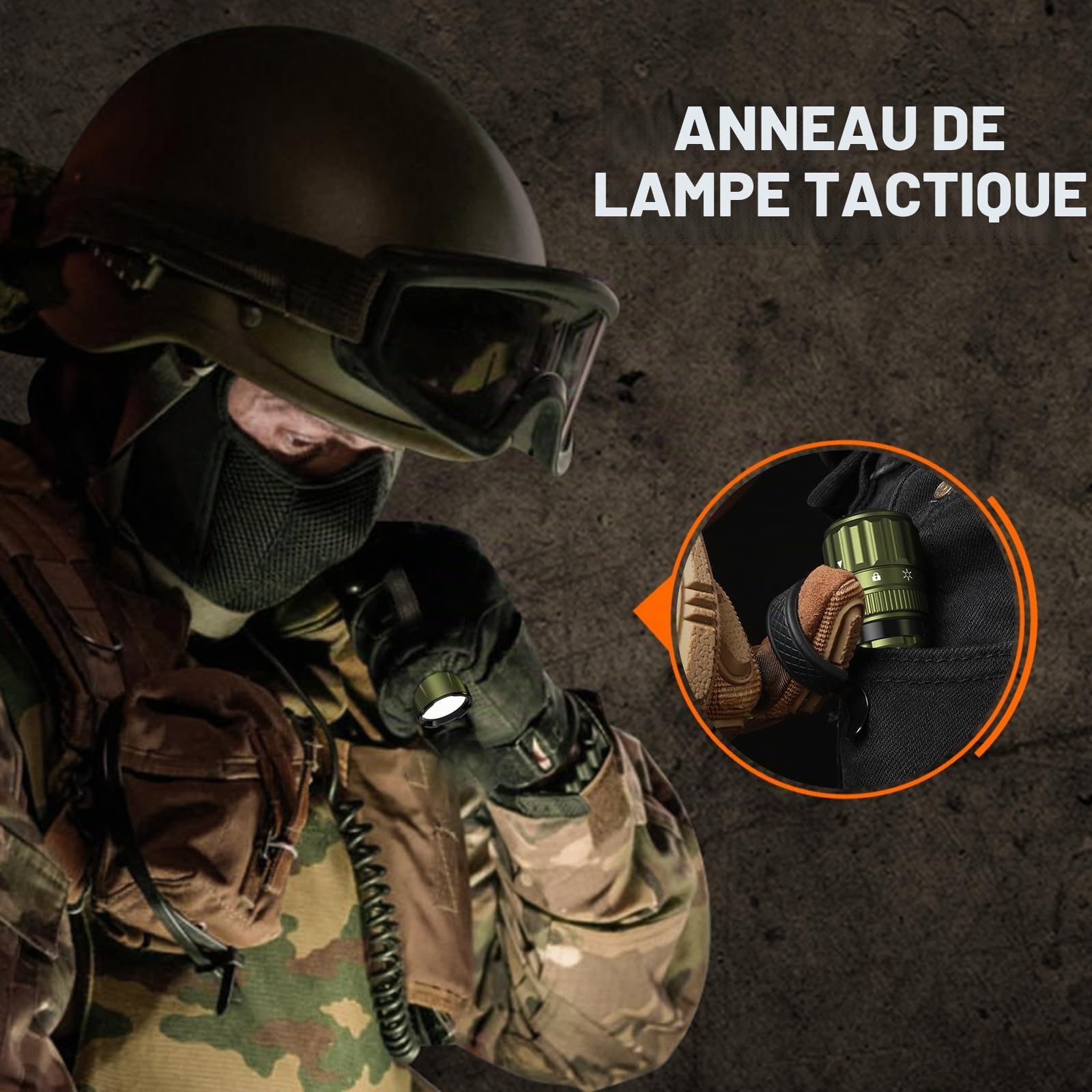 Wurkkos TD07 - Lampe de poche tactique LED extrêmement lumineuse - 1300 lumens - Rechargeable - Turbo/stroboscope instantané - Étanche IP68 - Pour le camping d'urgence - Vert