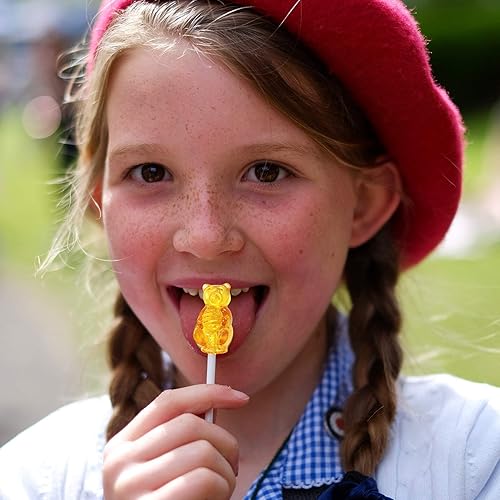 Miniatura 4 de Caramelo de Pascua con forma de osos con forma de piruleta de miel para niños, envueltos individualmente, lindo recuerdo de fiesta, paquete de 3