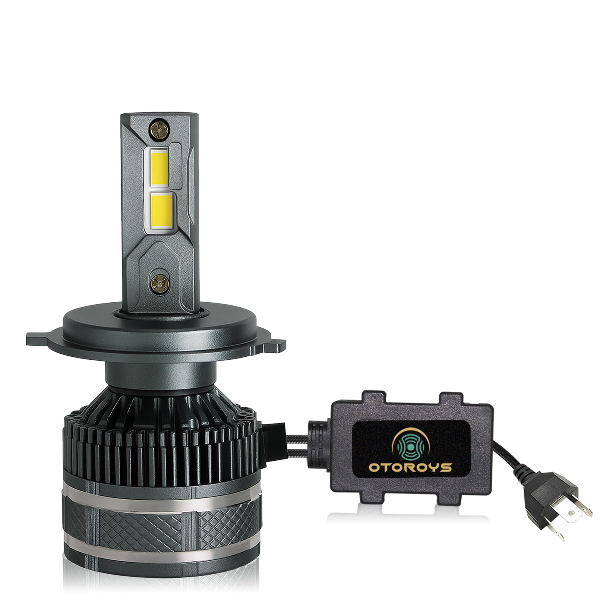 OTOROYS® 1 YEAR WARRANTY LED Headlight Bulb only For H4 Fitting 120 WATT Hi/Low Beam, 3 Pin Connector Only For Bikes-image-9