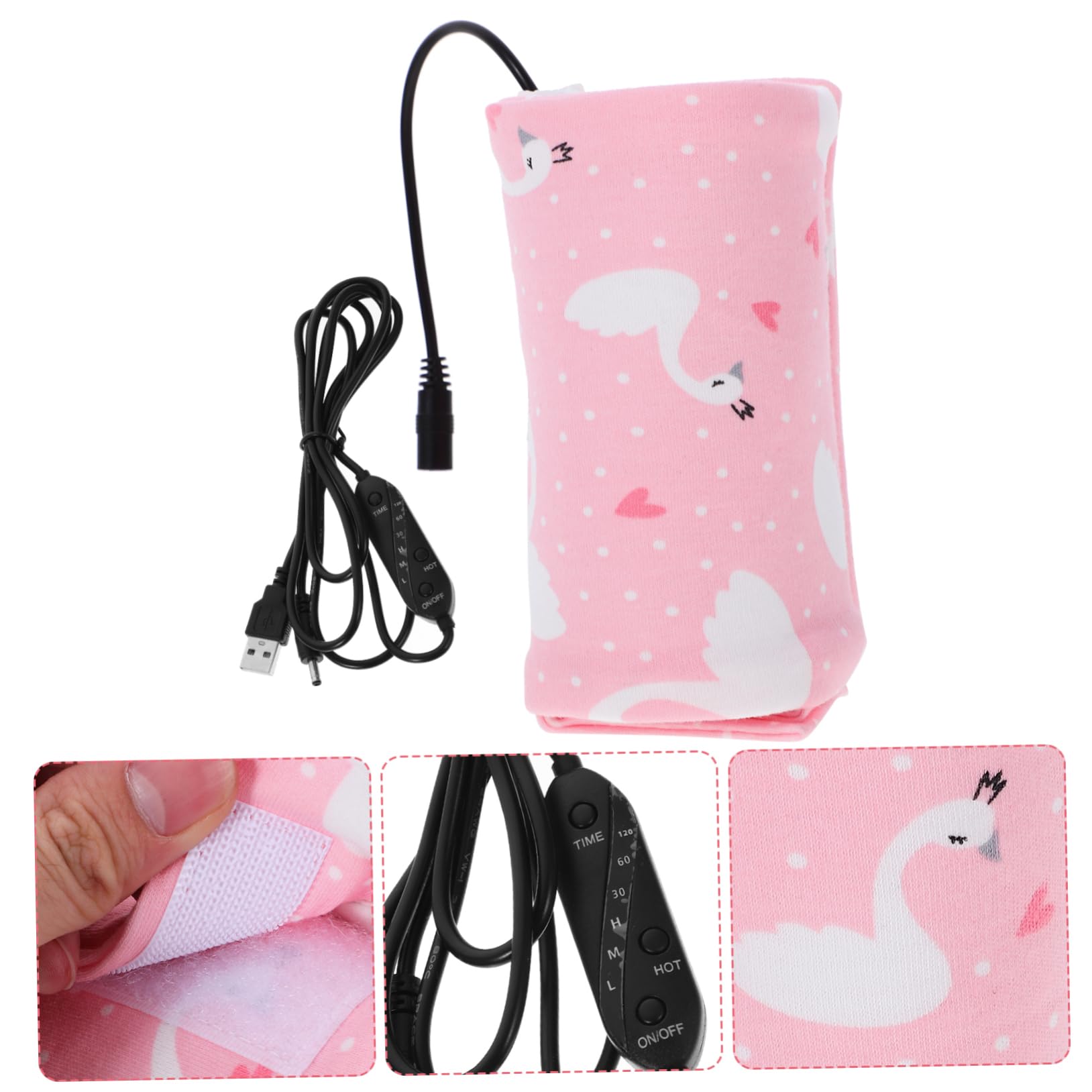 TOYANDONA 3piezas Funda Térmica Portátil para Biberones Calentador USB Control De Temperatura y Temporizador para Salidas y Viajes