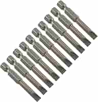 LDEXIN 10 Pcs SL5 Magnetic Slotted Screwdriver Bits S2 Steel