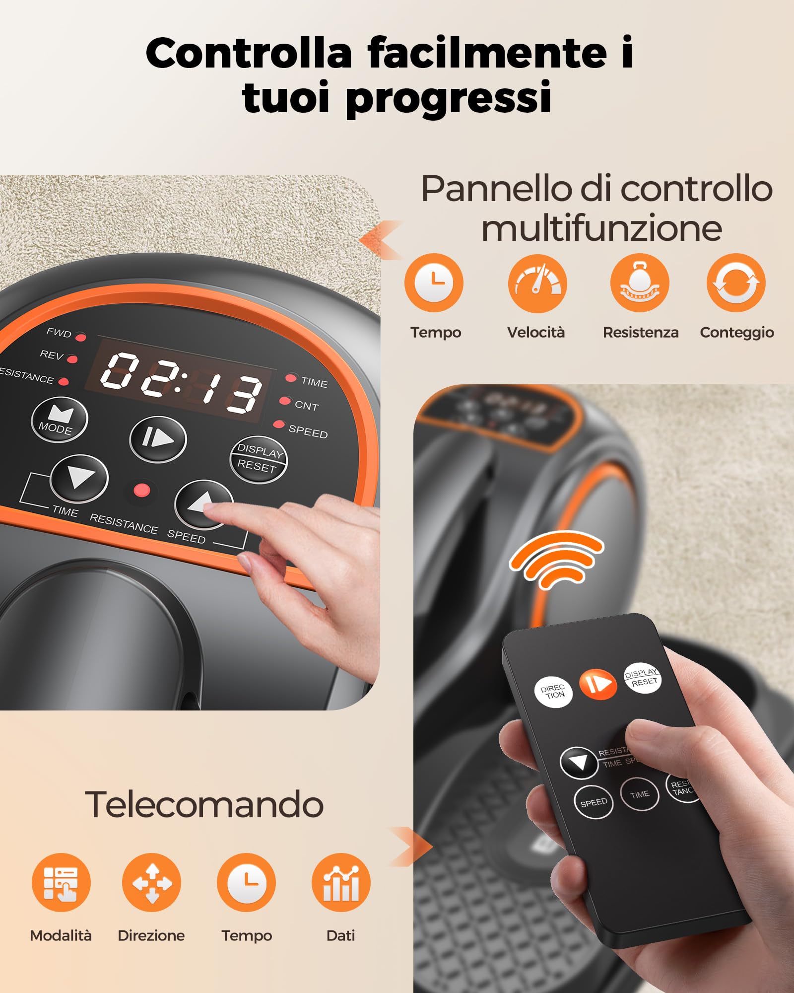 YOSUDA 2026 Nuova Mini Ellittica Elettrica | Pedaliera per Anziani & Ufficio Ultra Silenziosa (<15dB) | Sotto Scrivania con Massaggio Piedi 3D, 10 Velocità, Plug & Play | Ideale per Anziani & Ufficio