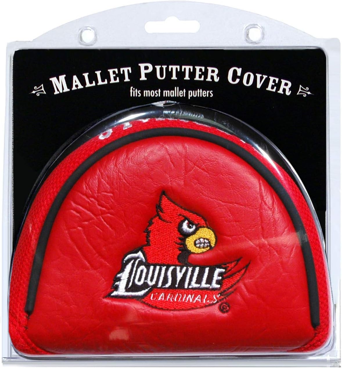 Team Golf NCAA Louisville Cardinals Golf Mallet Putter Cover Golf Club Mallet Putter Headcover, Fits Most Mallet Putters, Scotty Cameron, Daddy Long Legs, Taylormade, Odyssey, Titleist, Ping, Callaway