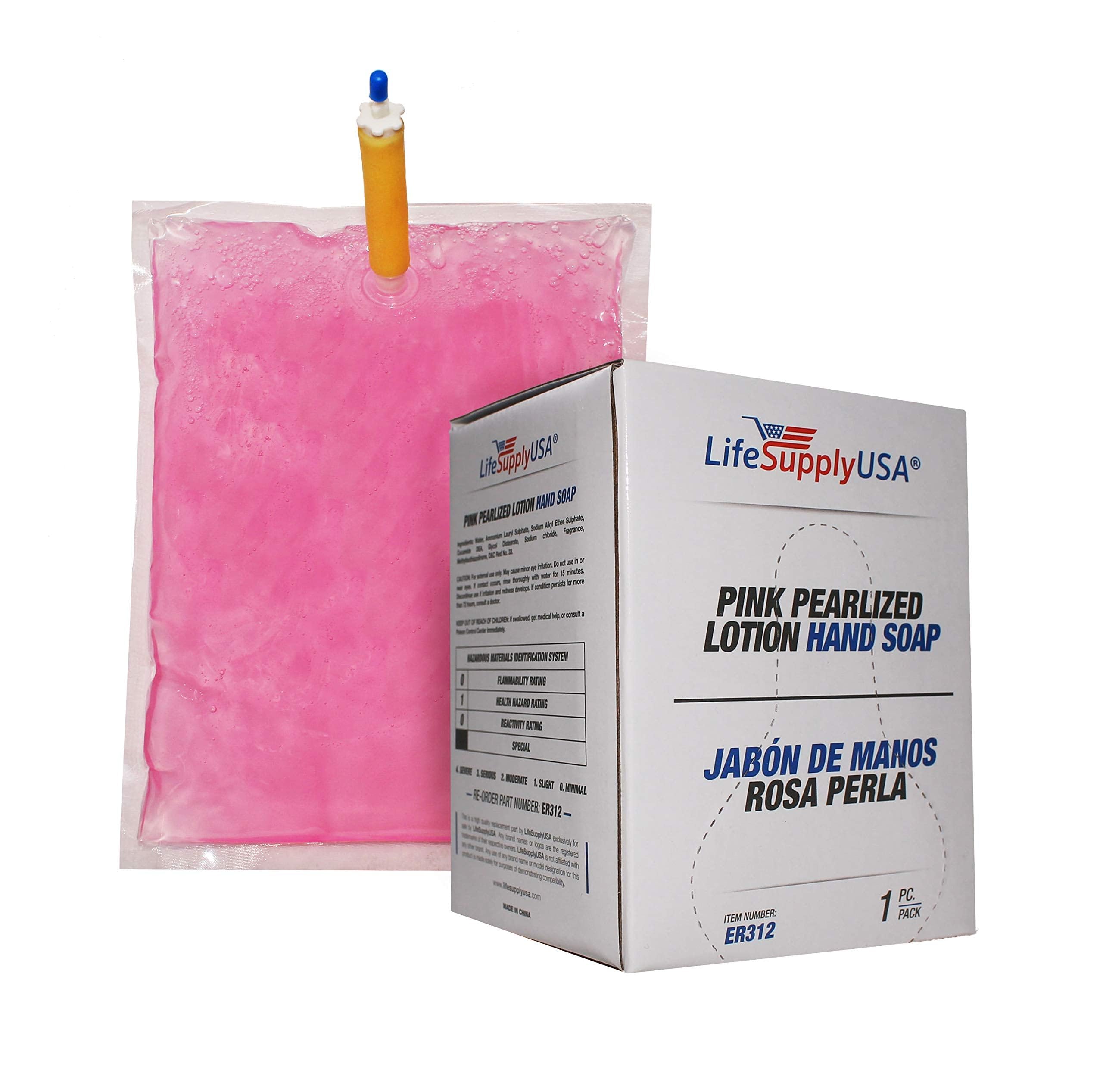LifeSupplyUSA Jabón para lavar manos (800 ml, 12 unidades), color rosa