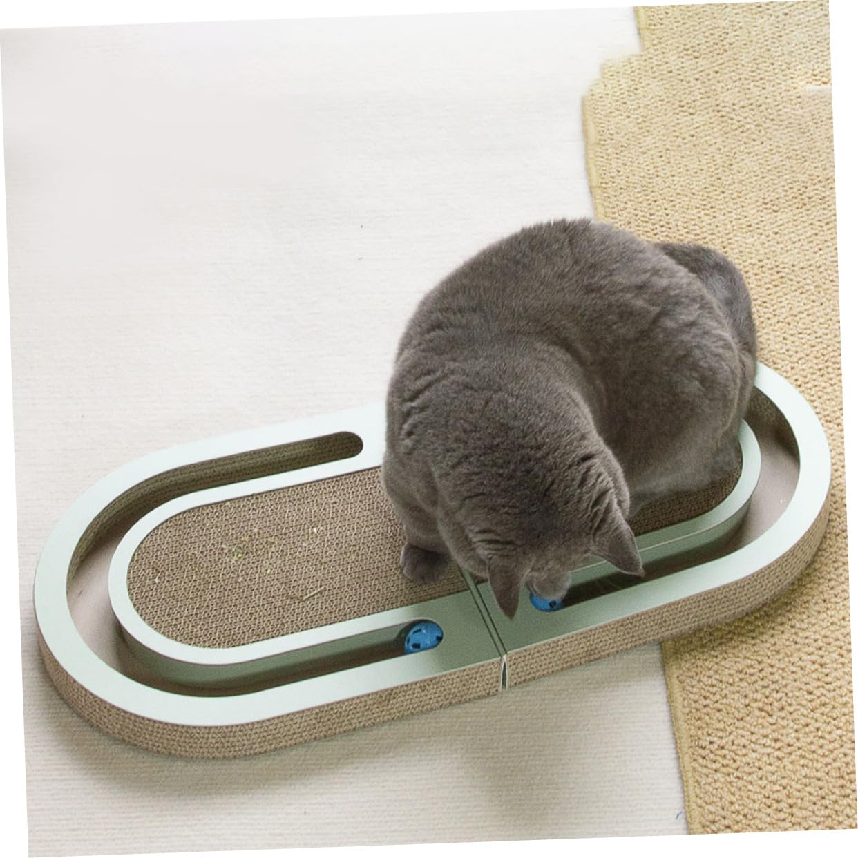 Toddmomy Tablero Rascador Plegable Hecho de Cartón Ondulado Interactivo Mascotas y Ejercicio Interiores