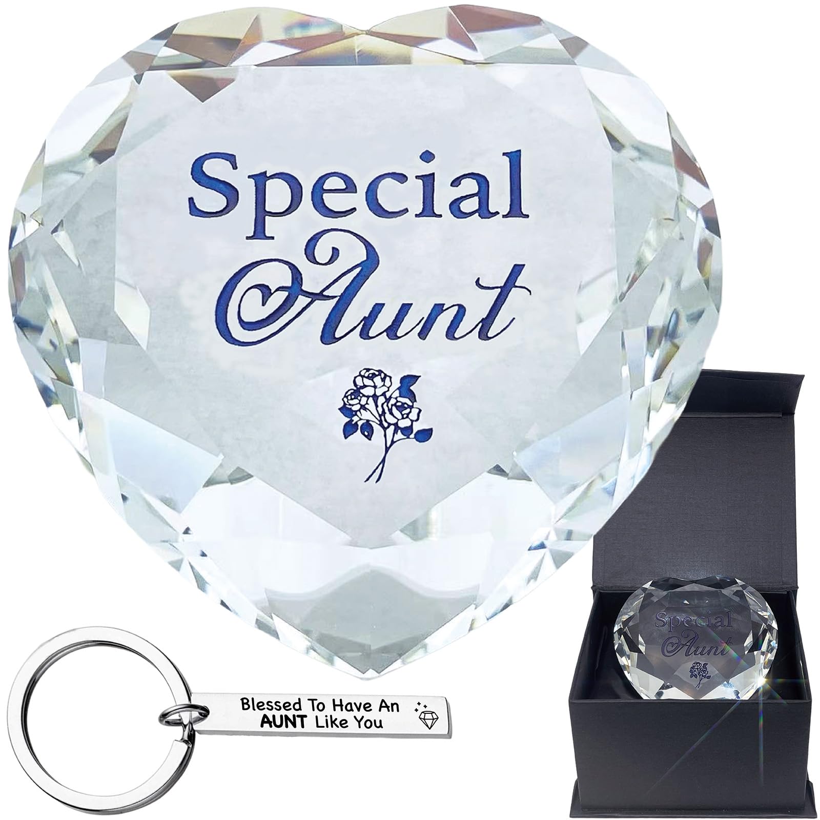 Special Aunt Crystal Heart Diamond 80mm Decor Paperweight, Aunt Gift from Niece Nephew, Auntie Gift, I Love My Aunt, Appreciation Gift for Aunt Birthday Valentines Mothers Day-image-43
