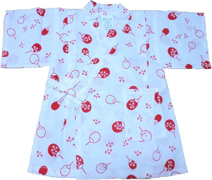 Amazon 日本製 甚平 女の子 うちわ 和柄 シンプル 白 赤 ホワイト 団扇 90 100 110 サイズ 綿100 じんべい 110 着物 浴衣 通販