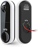 Arlo Essential Wired Video Doorbell - HD Video, 180° View, Night...