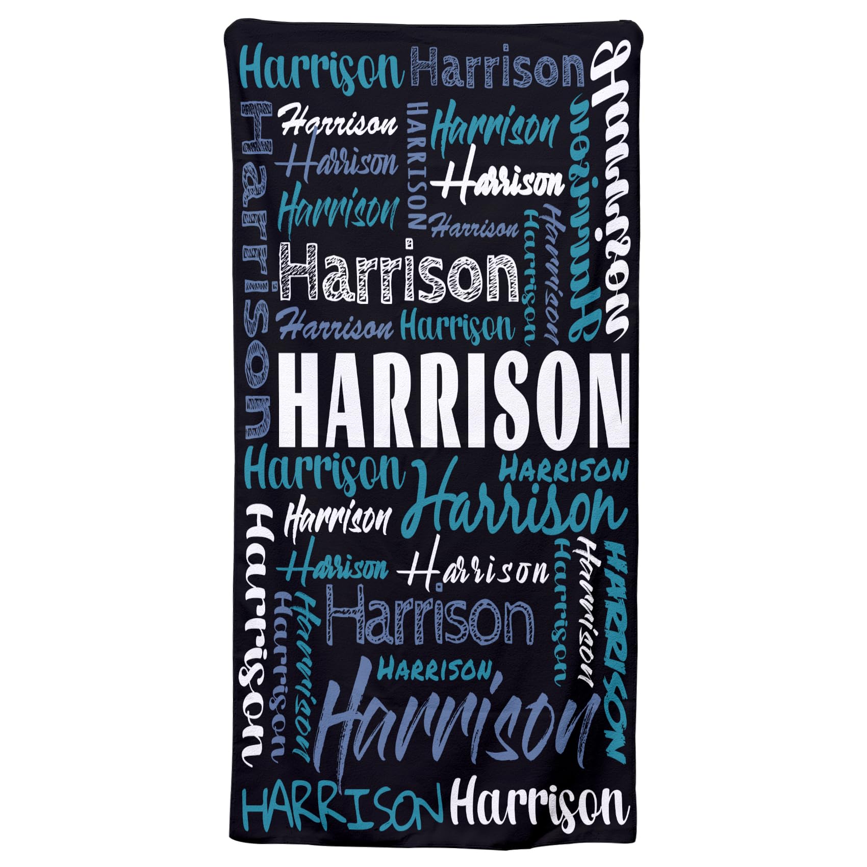 Personalized Beach Towels for Kids Adults, Personalized Custom Kids Baby Girls Boys Beach Towel with Names