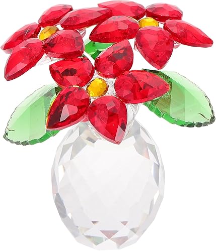 BESPORTBLE Pineapple Shaped Vase Ornament Crystal Desktop Decor Single Stem Flower Vase Craft Desktop Flower Decor Small Scene Ornament for Home Office Tabletop