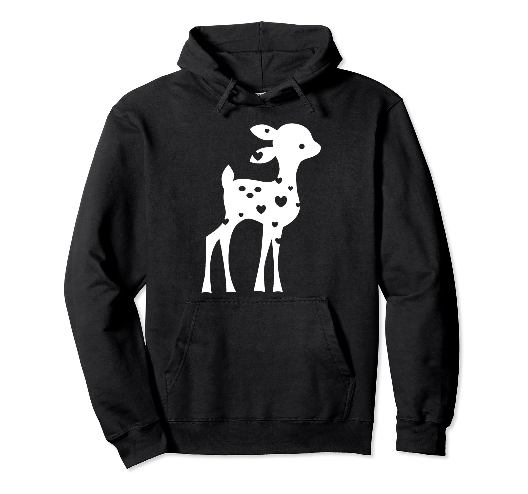 Deer Kids Heart Pattern Pullover Hoodie