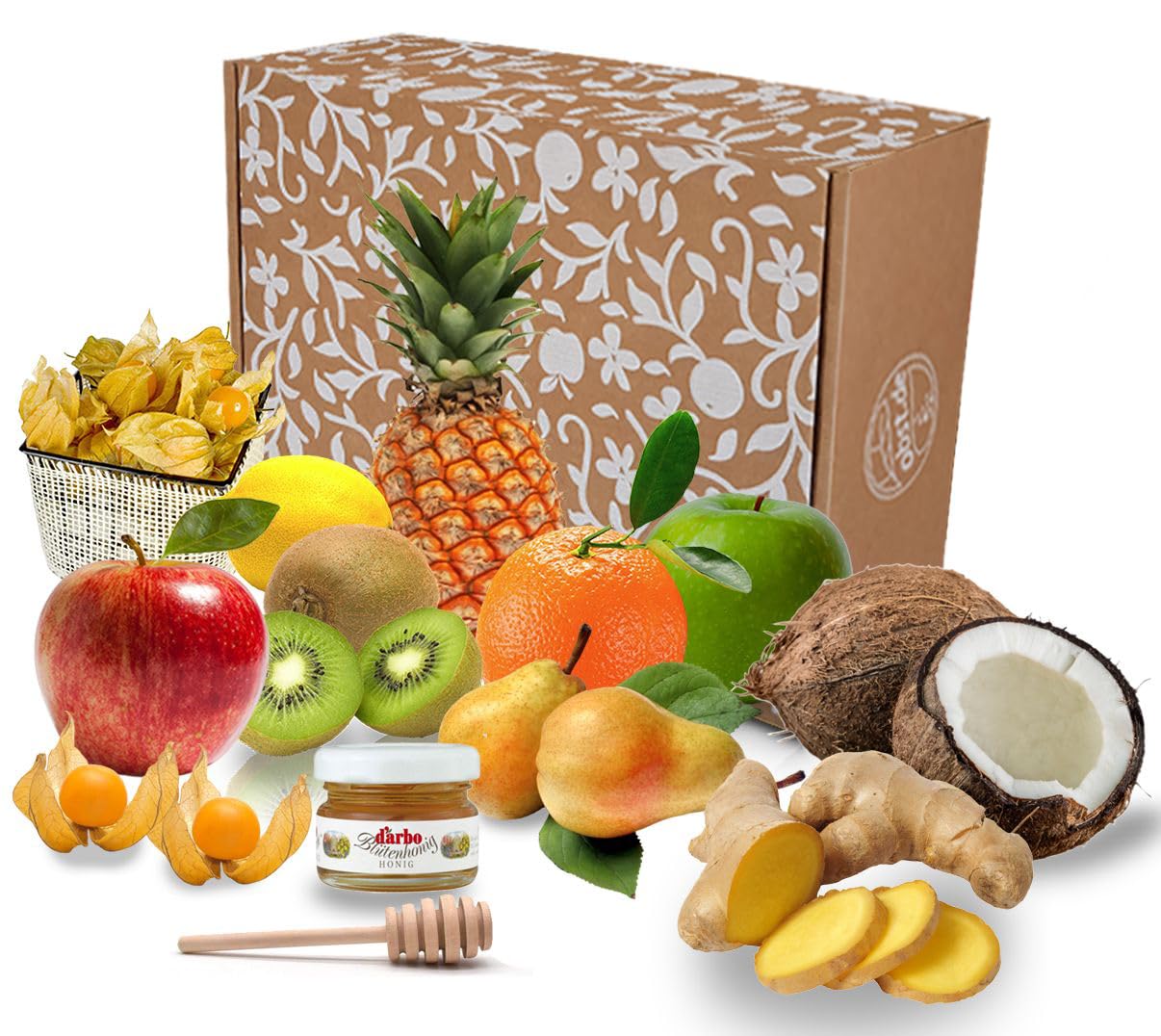 große Obstbox Regio-Exotik mit wählbarem Extra (Gute Besserung)