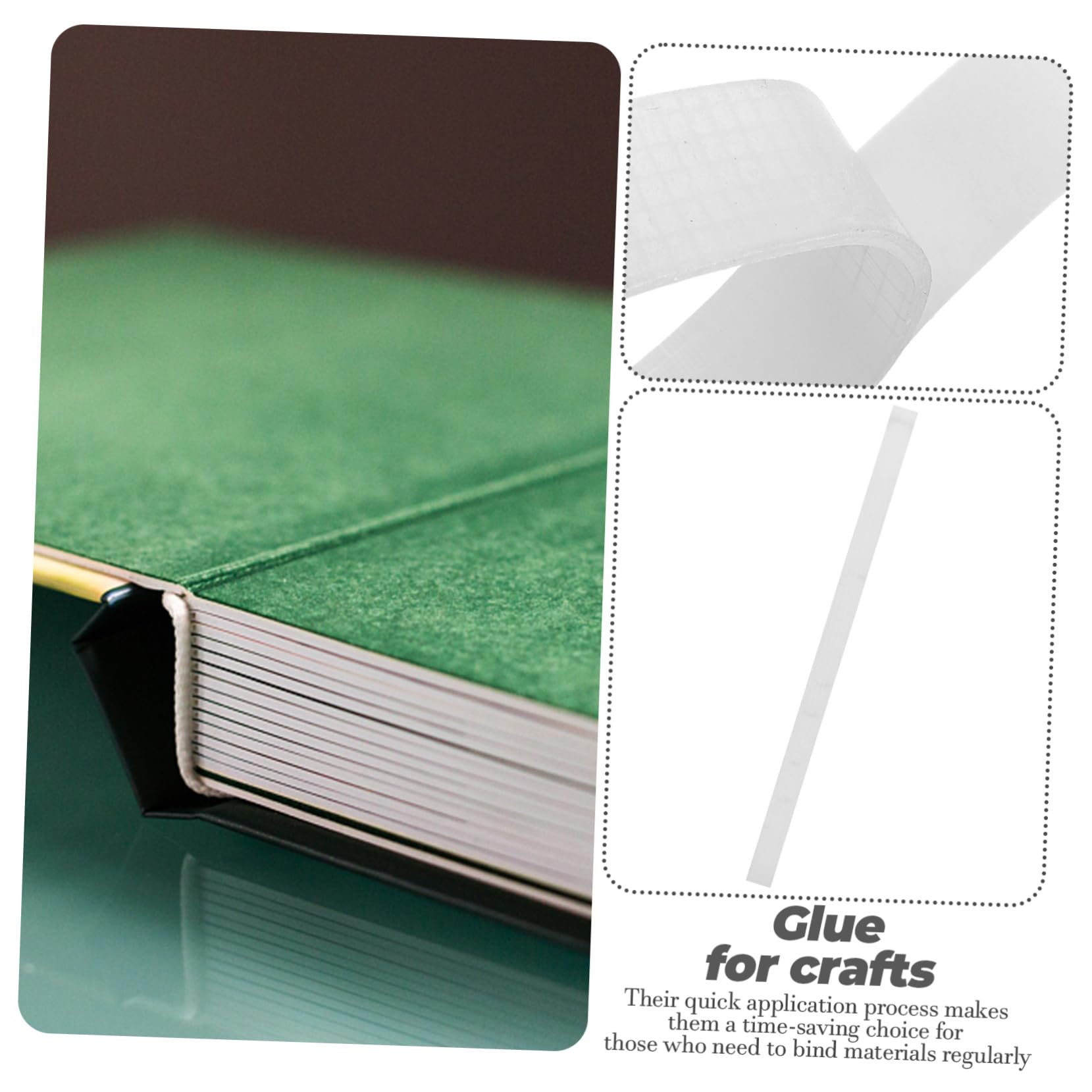 VILLCASE 50pcs Bande de Colle Thermofusible, 12mm Bande Thermofusible avec Support en Maille Filet, Colle e pour Reliure de Livres