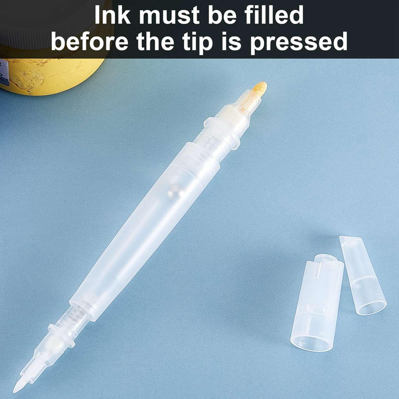 Set mit 28 BefüLlbaren Leeren Farbausbesserungsstift-Markern, NachfüLlbarer Farbstift, Durchsichtige, Leere Markierungen, Leere Farbtube