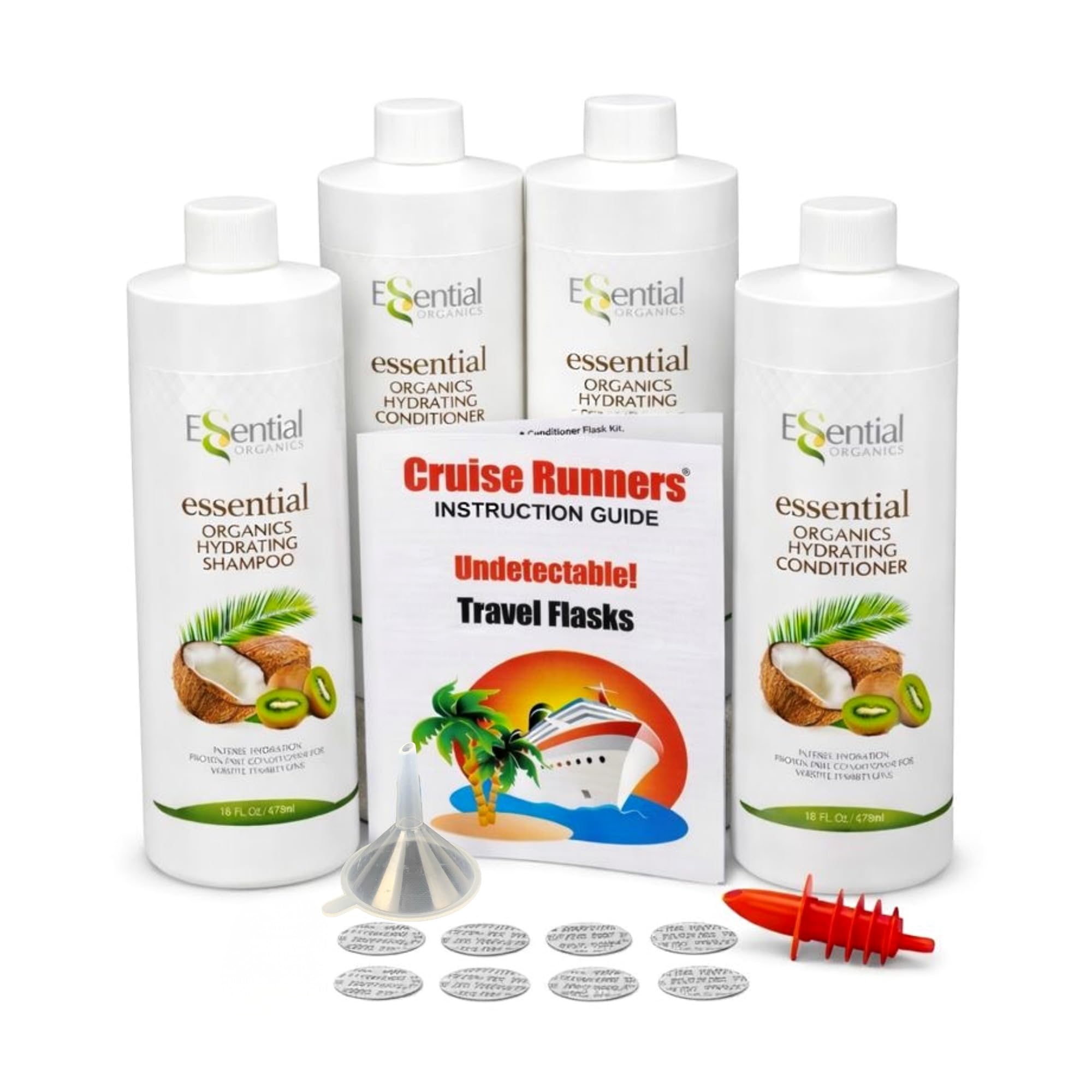 Fake Shampoo & Conditioner Hidden Liquor Alcohol Flasks For Booze Enjoy Rum 4 Bottles