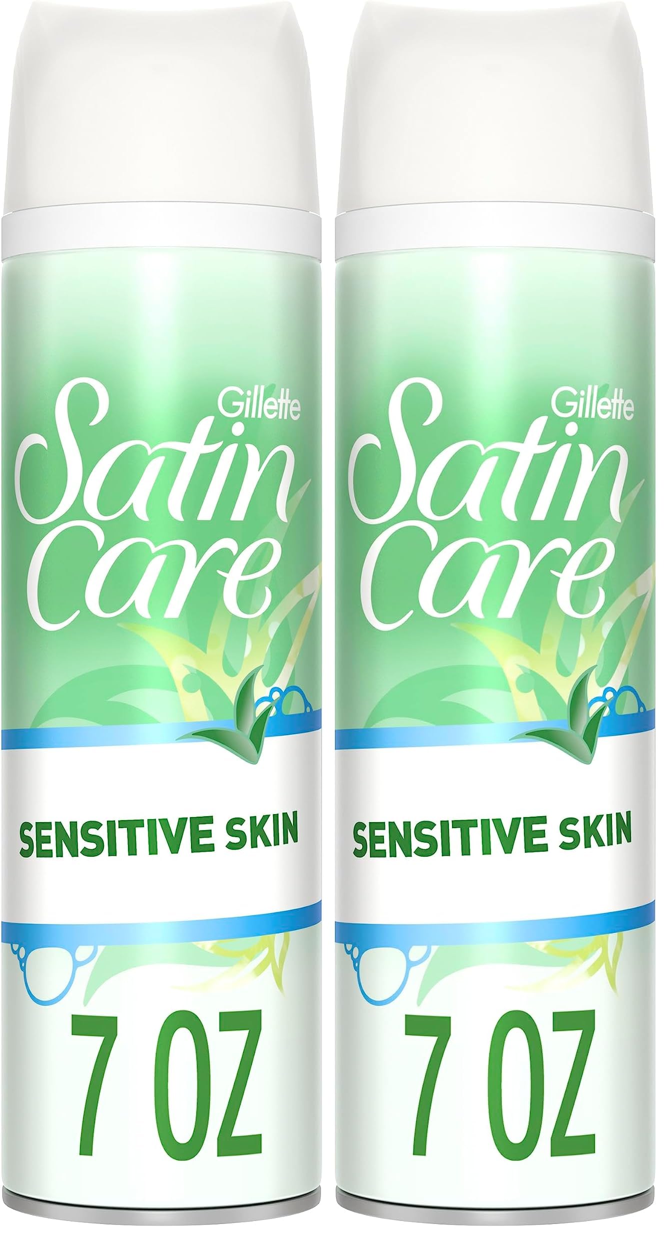Gillette Satin Care Shaving Gel Sensitive, 7 oz (Pack of 2)