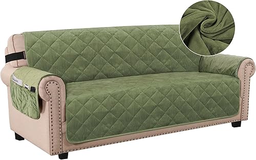 Vista 56 de H.VERSAILTEX Fundas reclinables acolchadas de terciopelo grueso para silla reclinable, funda de sofá reclinable con respaldo antideslizante y correa