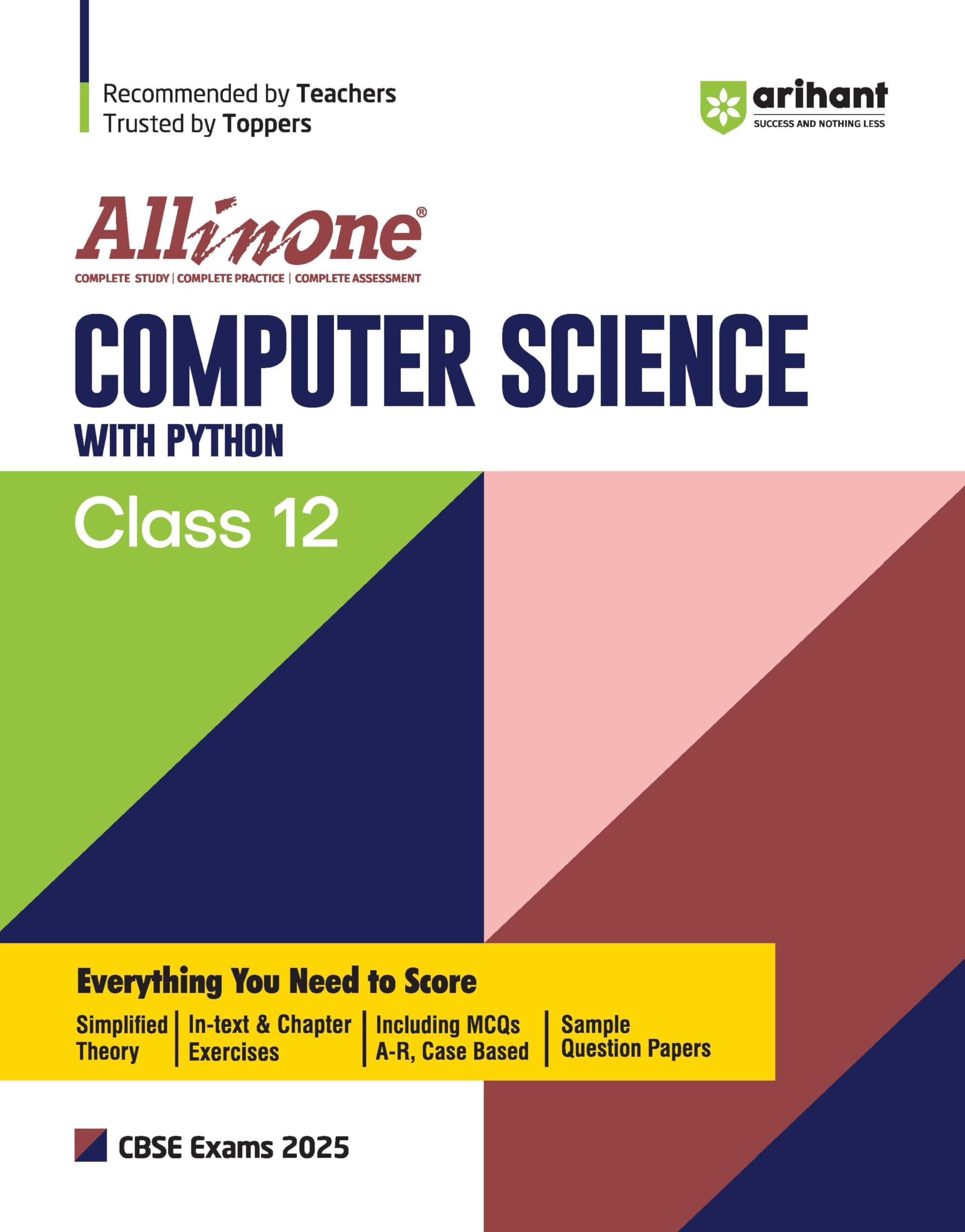 (Old Edition) Arihant All In One Computer Science With Python Class 12 For CBSE Exams 2025