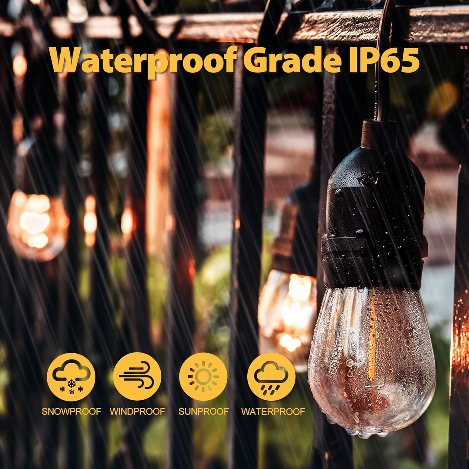 LITVERSE Solar String Lights E27 |10 LED | 19FT with 8 Lighting Mode, Solar and USB Powered with Display Panel Decorative, Diwali,Festival,Outside Garden Yard Balcony (Warm White) 1