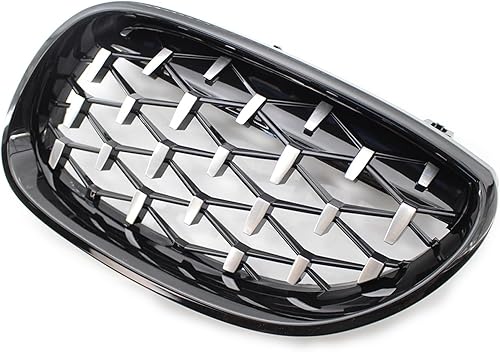 Miniatura 5 de Accesorios de carrocería de automóvil, un par de parrillas de carreras de automóviles para BMWS E60 E61 5 Series Diamond Front Riñón Rejilla estilo