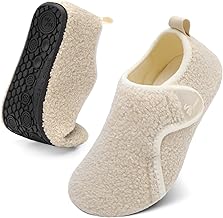 Spesoul Slippers for Women Men Rubber Soles House Slippers Indoor House Shoes Slip On Slipper Socks for Home Bedroom Swollen Edema Feet