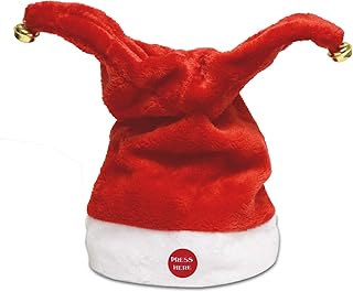 Strong Camel Christmas Hat Moves to Music with The Dancing Santa Hat for Unisex Adults New Year Festive Party Red