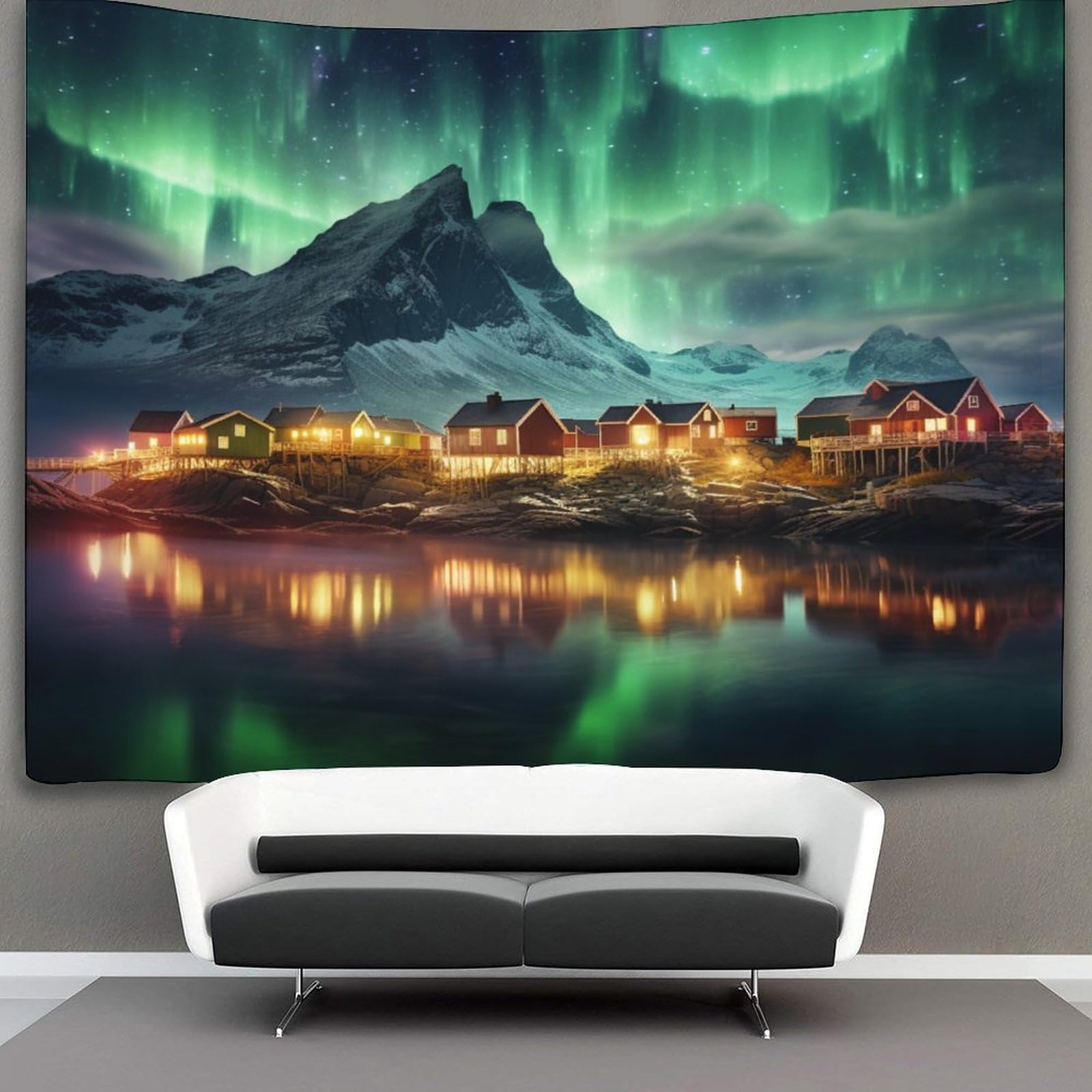 kaiyun Starry Sky Tapestry Wall Hanging Snow Mountain Wall Art for Living Room Bedroom Dorm 180cmx230cm