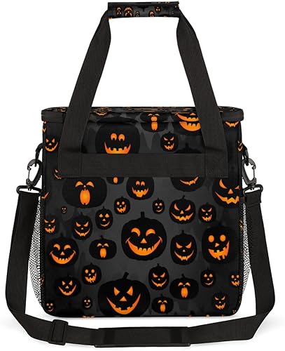 Miniatura 5 de Cafetera de calabazas negras de Halloween, bolsa de transporte de viaje, bolsa de almacenamiento compatible con Keurig K-Mini o K-Mini Plus de una