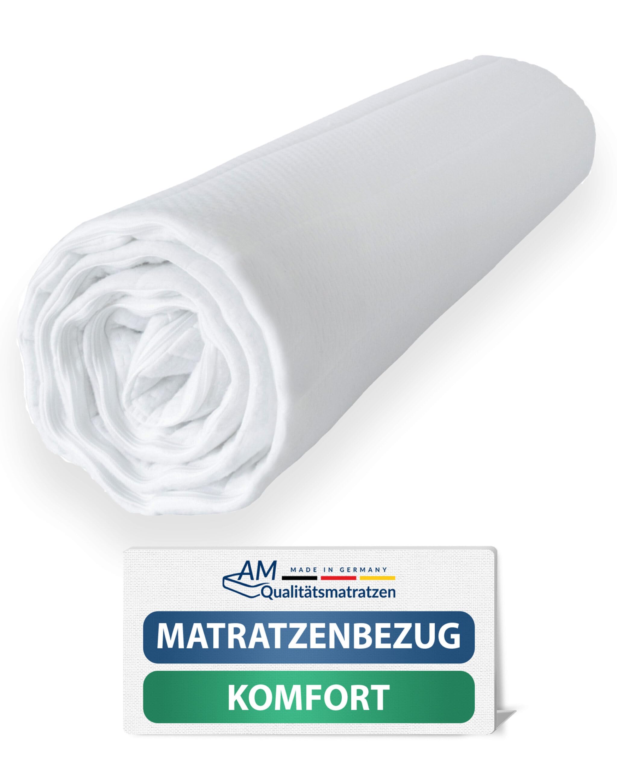 AM Qualitätsmatratzen - Housse de Matelas 140x190 Polyester - Protège Matelas avec Fermeture éclair - Amovible et Lavable - Housse Matelas 140 x 190 epaisseur 18 cm - Housse Matelas intégrale por lit
