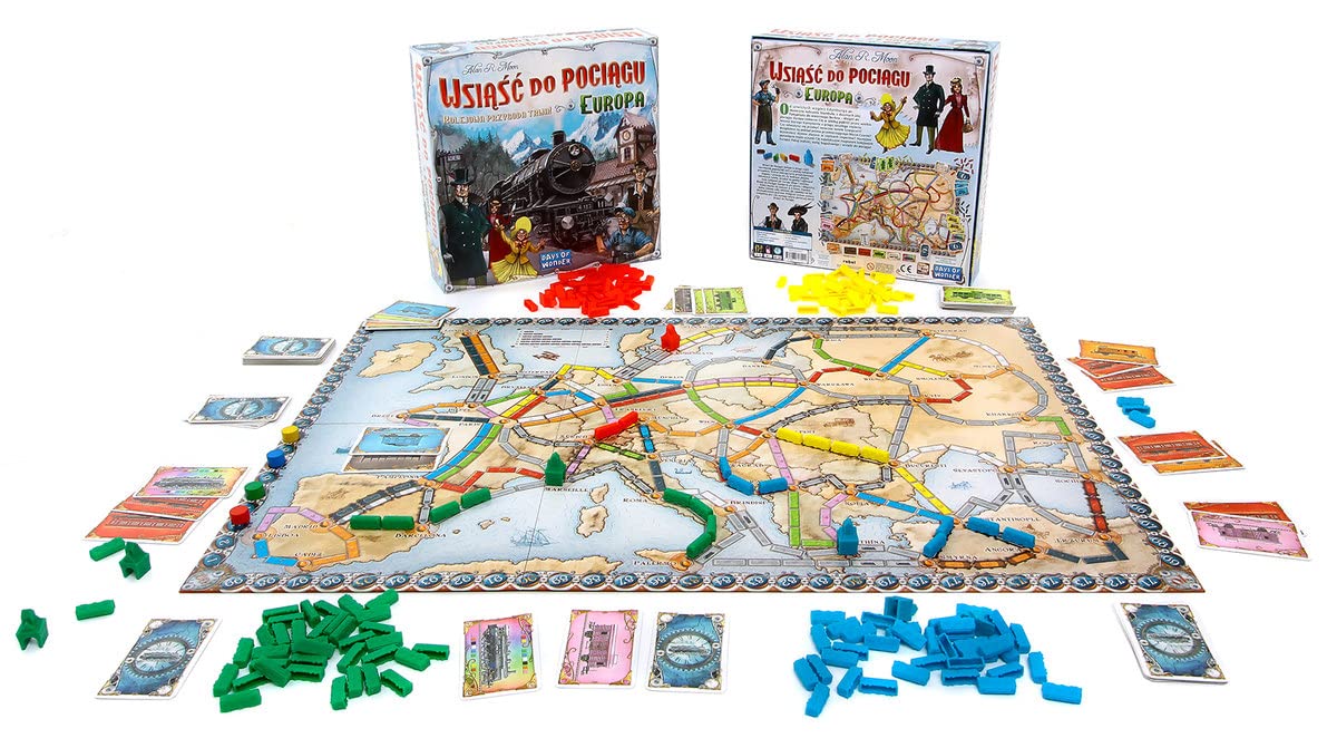 Wsiasc do Pociagu: Europa Gra Planszowa Towarzyszka Imprezowa Prezent Polish Board Game Ticket to Ride Rebel - Image 2