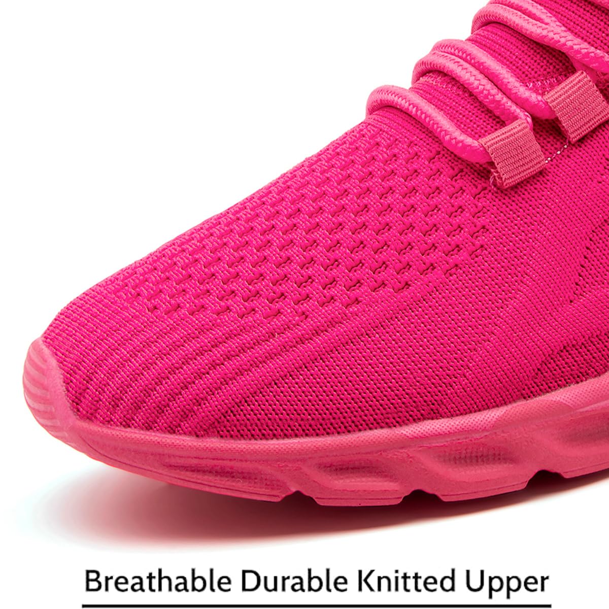 EGMPDA Zapatos deportivos para caminar para mujer, zapatos deportivos para correr, informales, a la moda, ligeros, para el trabajo, viajes, gimnasio, deportes, Rojo melocotón, 37.5 EU