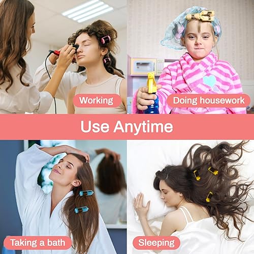 Miniatura 6 de 56 rodillos de espuma para el cabello, rodillos de esponja de 0.59 pulgadas para rizadores de cabello sin calor para cabello cortolargo, rizadores