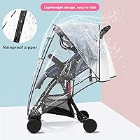 Vista 8 de Funda de lluvia para cochecito, universal, para cochecito, paraguas, cubierta de lluvia, accesorio para invierno, resistente al viento, impermeable