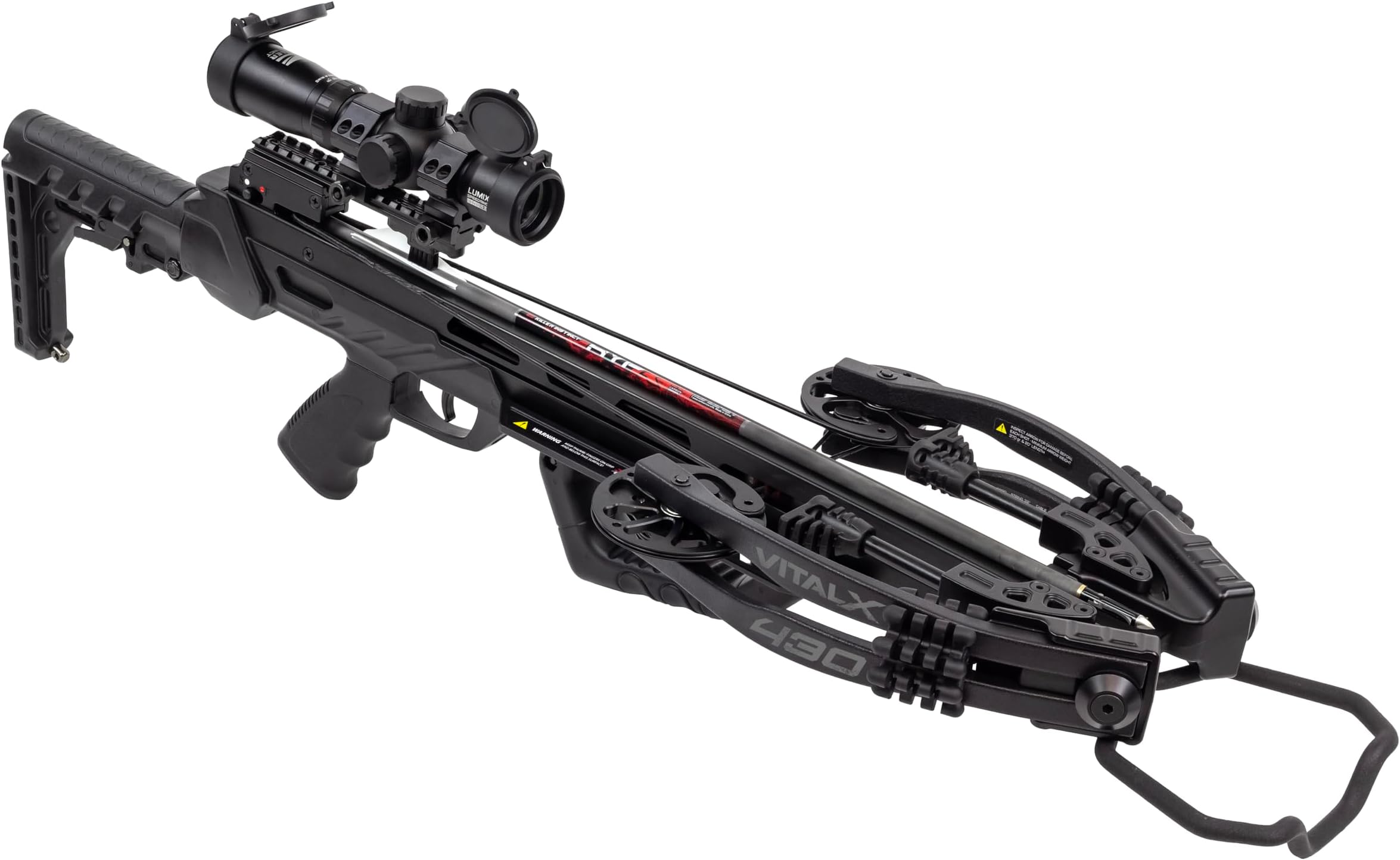 Killer Instinct Vital X 430 Elite Crossbow Archery Kit with Speed Ring Scope and Anti-Dry Fire Safety