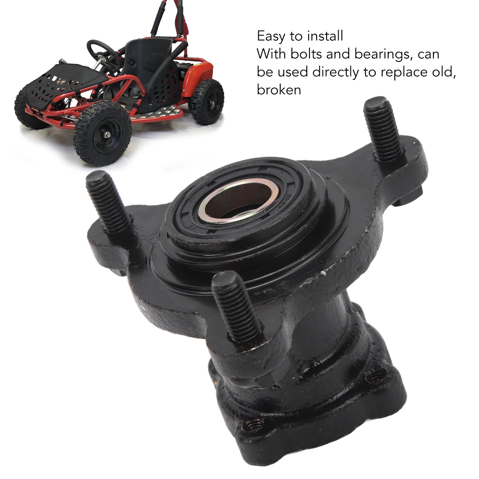 2 Pièces Roulement de Moyeu Avant, 17mm 20mm Roulement de Roue pour Go Kart pour Go Kart avec 3 Boulons, Pièce de Remplacement pour 110cc 125cc 150cc 200cc Quad Bike ATV Buggy